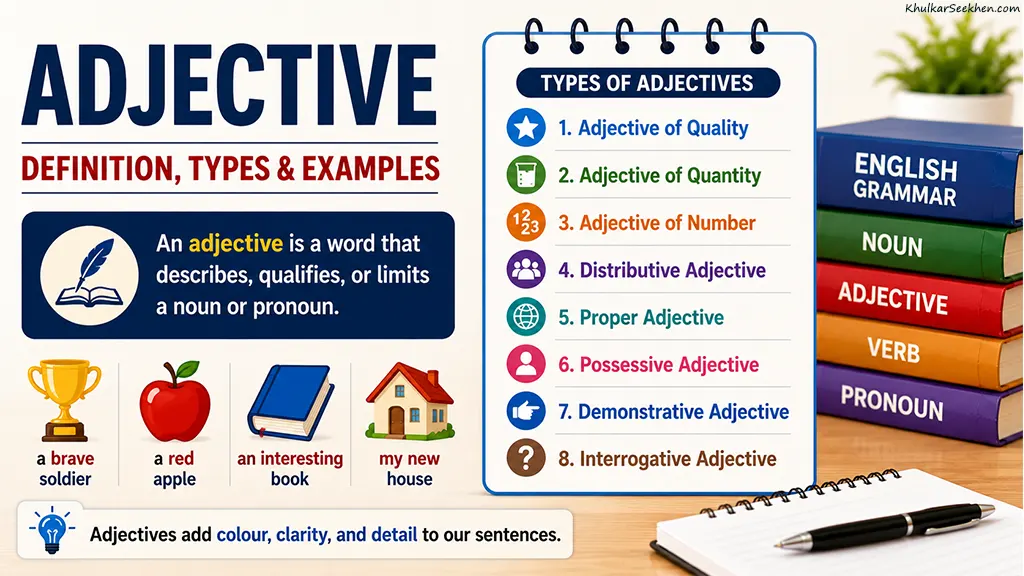 Adjective Definition, Types, Examples and Exercises