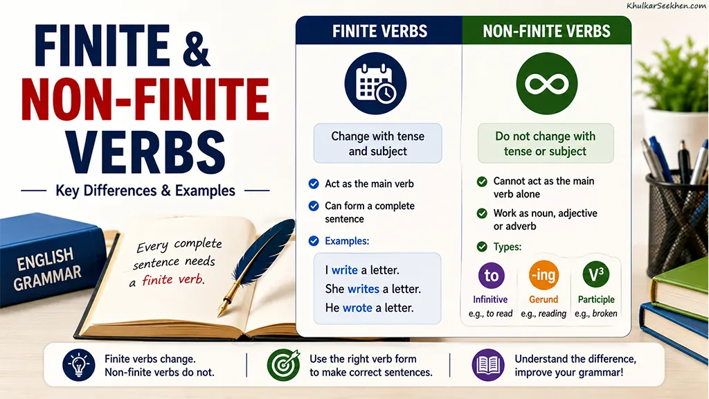 Finite and Non-finite Verbs (Definition, Rules, Examples & Exercises) 1 Finite and Non-finite Verbs (Definition, Rules, Examples & Exercises)
