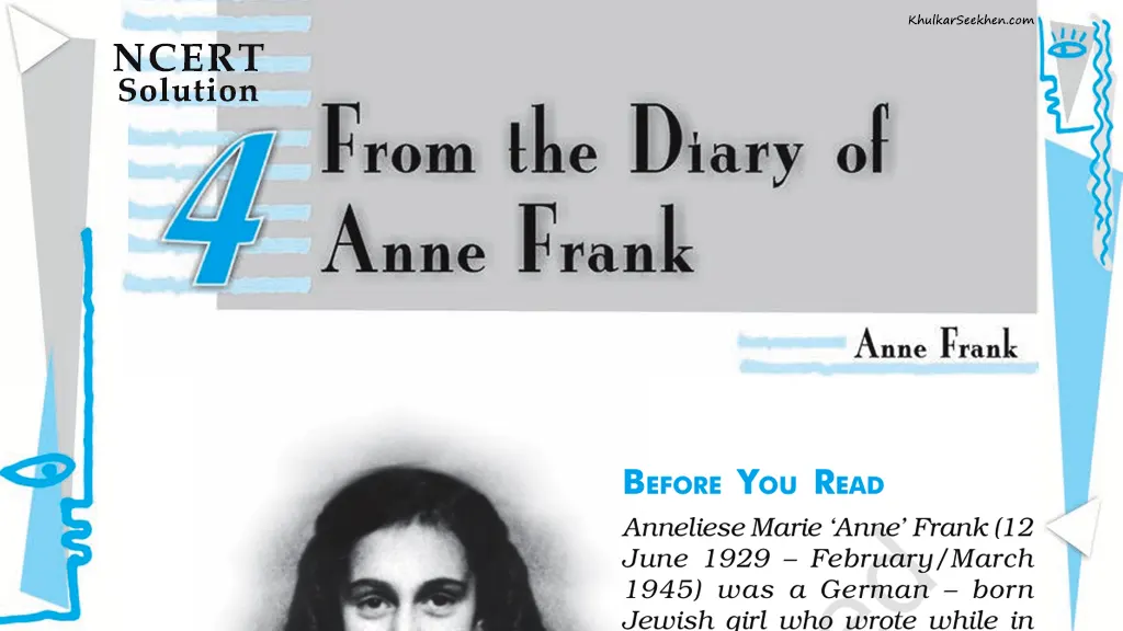 From the Diary of Anne Frank NCERT