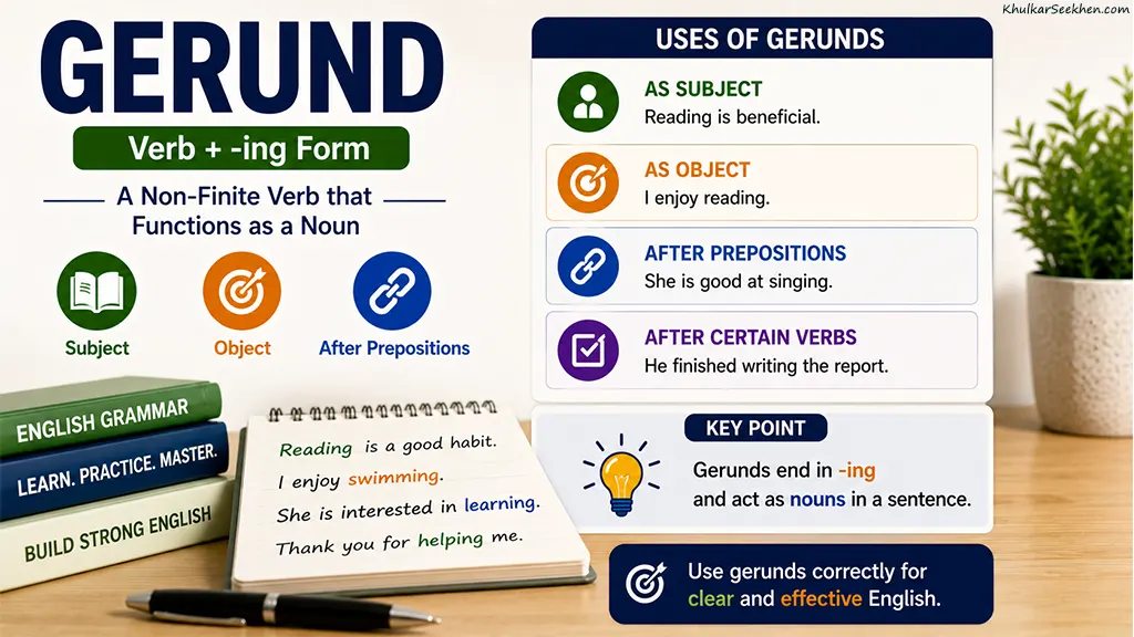 Gerund: Definition, Uses, Rules, Examples and Exercises
