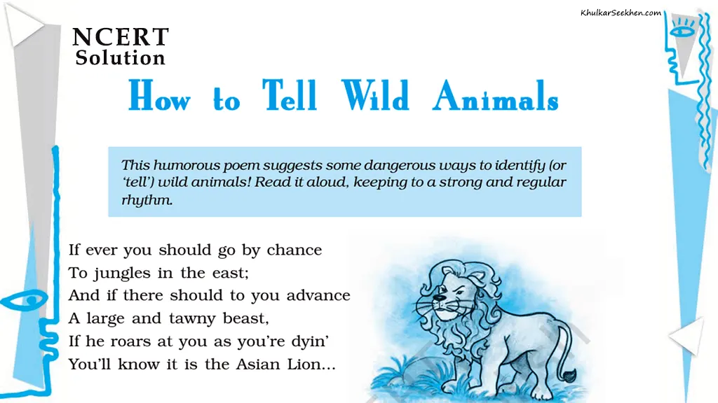 How to Tell Wild Animals NCERT Solutions Class 10 English