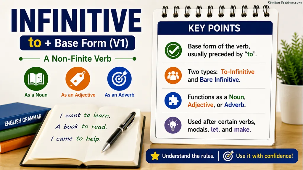 Infinitive: Definition, Types, Uses, Rules, Examples and Exercises