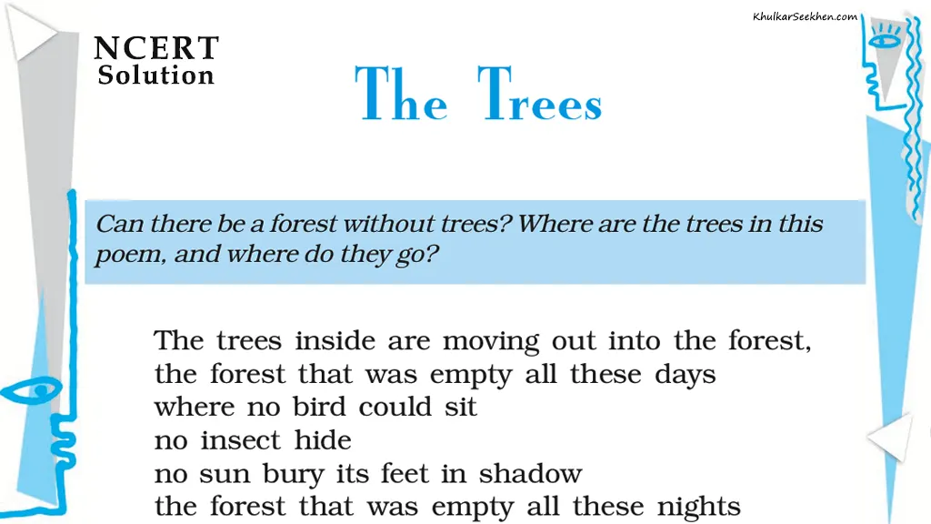 The Trees NCERT Poem
