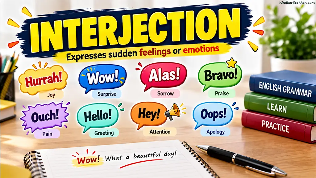Interjection – Definition, Types, Uses, Examples and Exercises