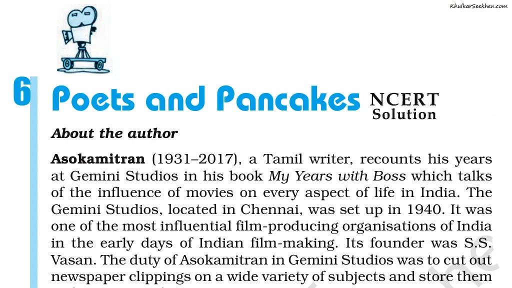 Poets and Pancakes NCERT Solutions Class 12 English