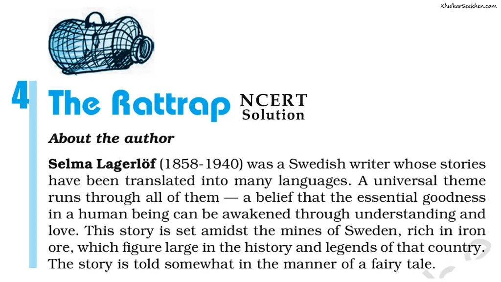 The Rattrap NCERT Solutions Class 12 English